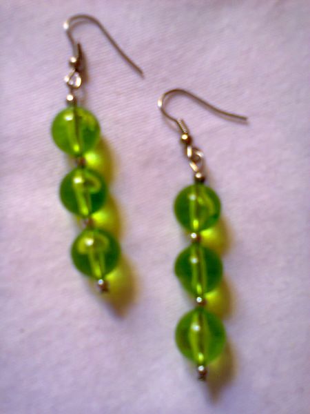 Brinco Verde Transparente